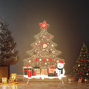 Festive Christmas Tree LED Neon Sign with Snowman and Gift Accents