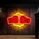 Fiery Boxing Gloves Led Neon Sign Artwork