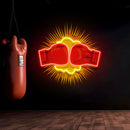 Fiery Boxing Gloves Led Neon Sign Artwork