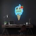 Ghost Icecream Cartoon Artwork Led Neon Sign Light