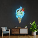 Ghost Icecream Cartoon Artwork Led Neon Sign Light