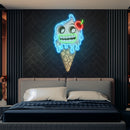 Ghost Icecream Cartoon Artwork Led Neon Sign Light