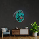Grenade Cartoon Artwork Led Neon Sign Light