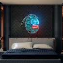Grenade Cartoon Artwork Led Neon Sign Light