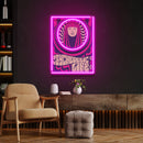 Hippie Woman Psychedelic Pop Art Led Neon Sign Light