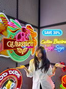 Custom business sign for restaurant, custom logo sign for barbershop