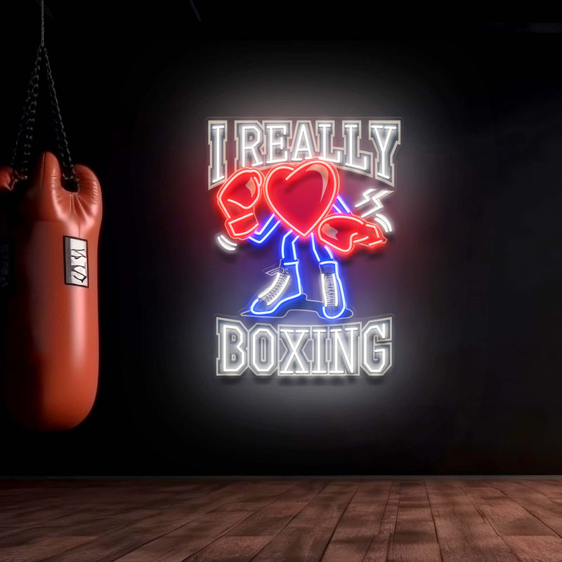 I Really Love Boxing Neon Wall Artwork Led Neon Sign Light