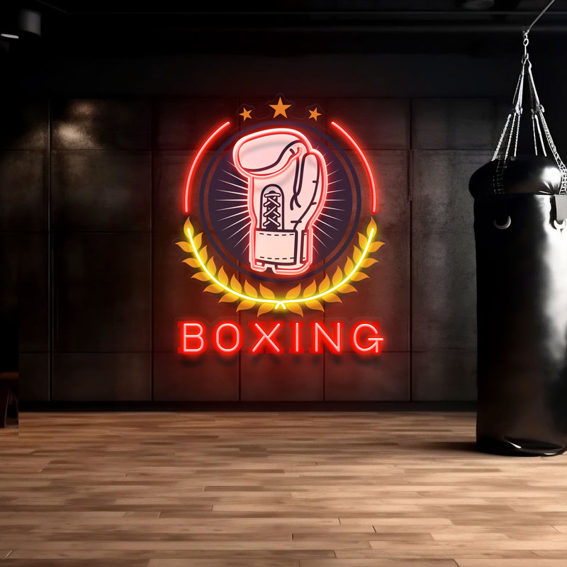 Iconic Boxing Led Neon Sign Artwork for Gyms