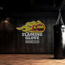 Logo Flaming Glove Boxing Club Artwork Led Neon Sign Light
