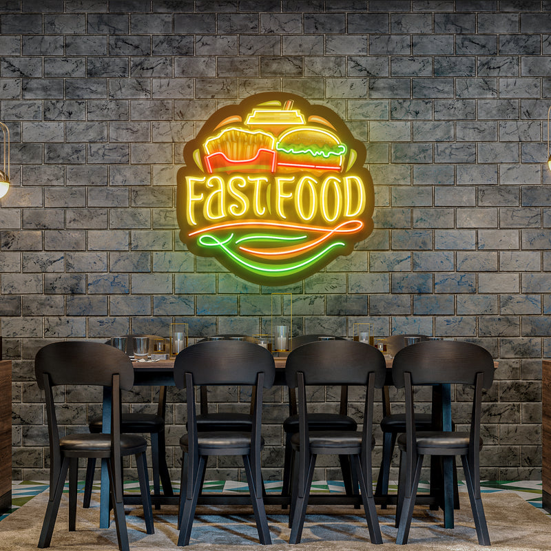 Logo For Fast Food Artwork Led Neon Sign Light
