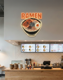 Minimal Ramen Bowl Neon Sign – Modern Japanese LED Wall Art