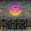 Monkey Logo Hotdog Artwork Led Neon Sign Light
