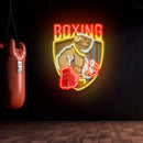 Pitbull Boxing American Mascot Artwork Led Neon Sign Light