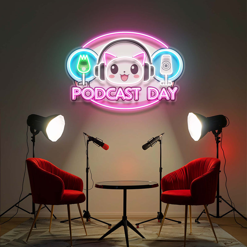 Podcast Day Special Artwork Led Neon Sign Light