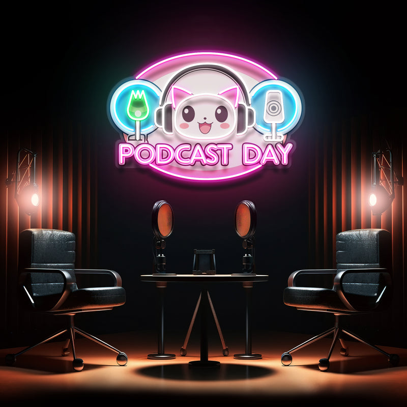 Podcast Day Special Artwork Led Neon Sign Light