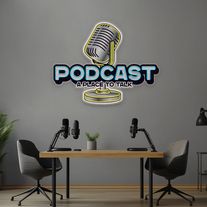 A Place to Talk Podcast Led Neon Sign Artwork