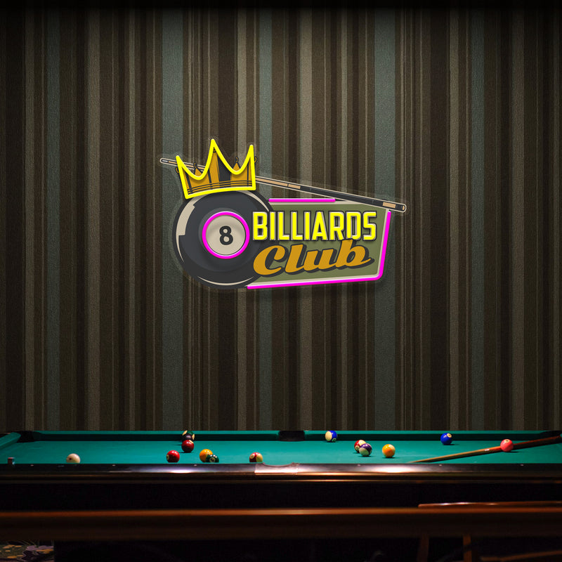 Pool Billiards Rec Room Decor Artwork Led Neon Sign Light