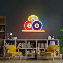 Pool Wall Art, Billiards Artwork, Pool Table Decor, Game Room Wall Decor, Billiards Decor, Gift For Pool Player Artwork Led Neon Sign Light