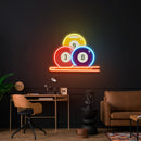 Pool Wall Art, Billiards Artwork, Pool Table Decor, Game Room Wall Decor, Billiards Decor, Gift For Pool Player Artwork Led Neon Sign Light