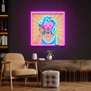Pop Art Girl Sunglasses Artwork Led Neon Sign Light
