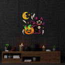 Pumpkin Cat Halloween Artwork Led Neon Sign Light