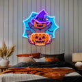 Pumpkin Witch Artwork Led Neon Sign Light
