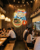 Ramen Cat Neon Sign – Cute Japanese Food LED Neon Wall Art