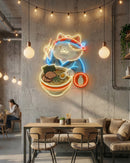 Ramen Cat Neon Sign – Cute Japanese Food LED Neon Wall Art