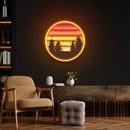 Retro Mountain Sunset Artwork Led Neon Sign Light