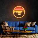 Retro Mountain Sunset Artwork Led Neon Sign Light