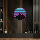 Retro Mountain Sunset Artwork Led Neon Sign Light