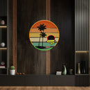 Retro Tropical Sunset Artwork Led Neon Sign Light