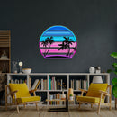 Retro Vintage Style Palm Tree Artwork Led Neon Sign Light