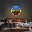 Retro Vintage Sunset Artwork Led Neon Sign Light