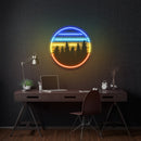 Retro Vintage Sunset Artwork Led Neon Sign Light