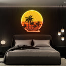 Retro Vintage Sunset Bundle Artwork Led Neon Sign Light
