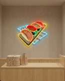 Sushi Platter LED Neon Sign for Japanese Restaurant Decor