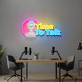 "Time To Talk" Podcast LED Neon Sign - Custom Artwork