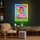 Vintage Hippie Woman Psychedelic Pop Art Led Neon Sign Light
