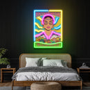Vintage Hippie Woman Psychedelic Pop Art Led Neon Sign Light