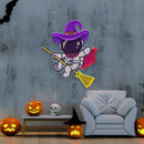 Witch Astronaut Halloween Artwork Led Neon Sign Light