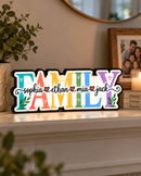 Custom Family Name Light Box – Personalized Family Sign with Kids Names