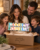 Custom Family Name Light Box – Personalized Family Sign with Kids Names