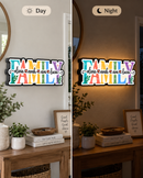 Custom Family Name Light Box – Personalized Family Sign with Kids Names