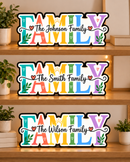 Custom Family Name Light Box – Personalized Family Sign with Kids Names