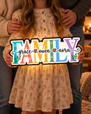 Custom Family Name Light Box – Personalized Family Sign with Kids Names