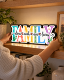 Custom Family Name Light Box – Personalized Family Sign with Kids Names