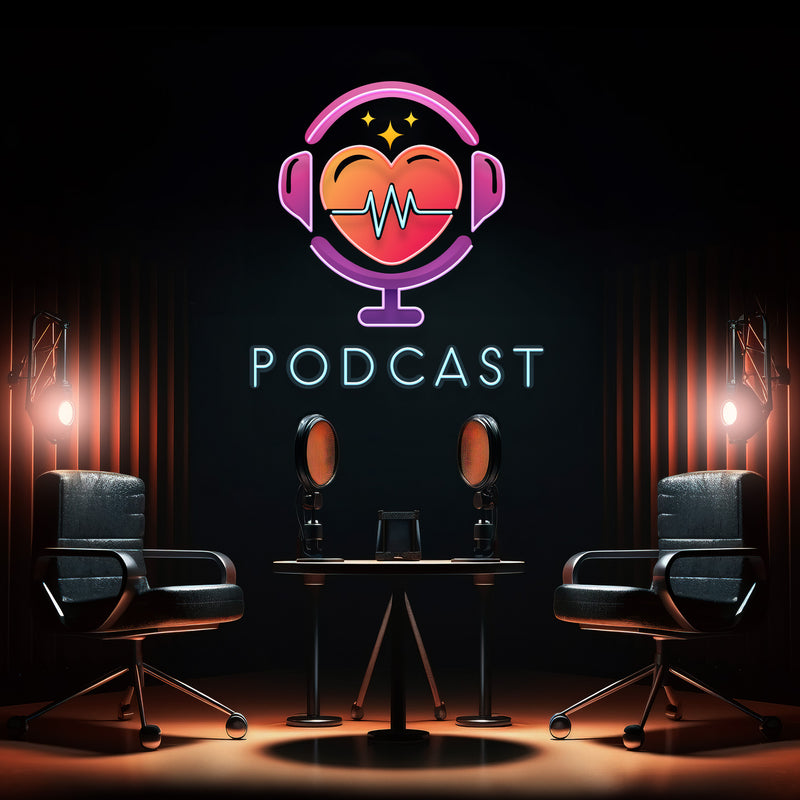 Podcast Studio LED Neon Sign - Custom Artwork Design