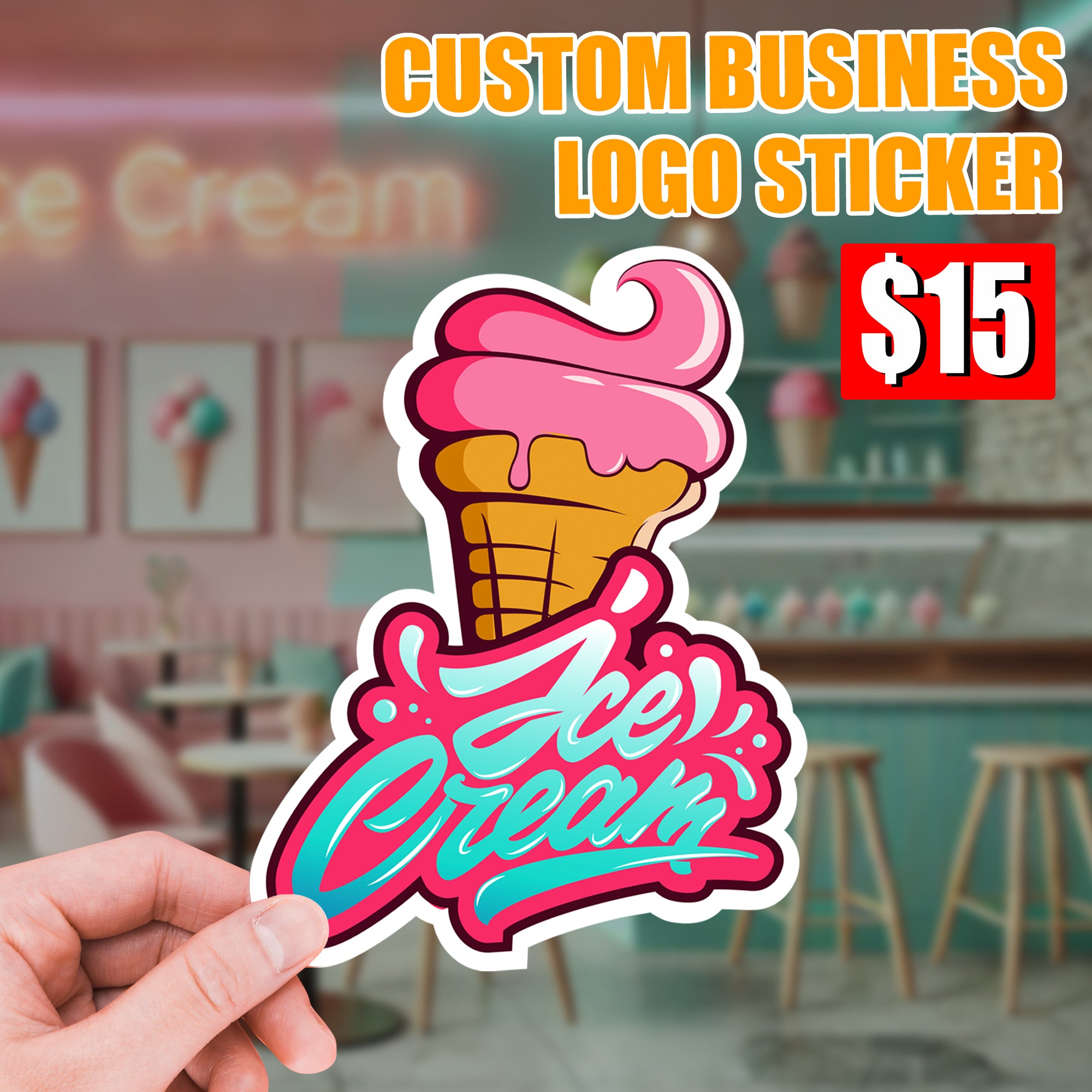 Company Sticker Logo Example Custom Business Logo Stickers