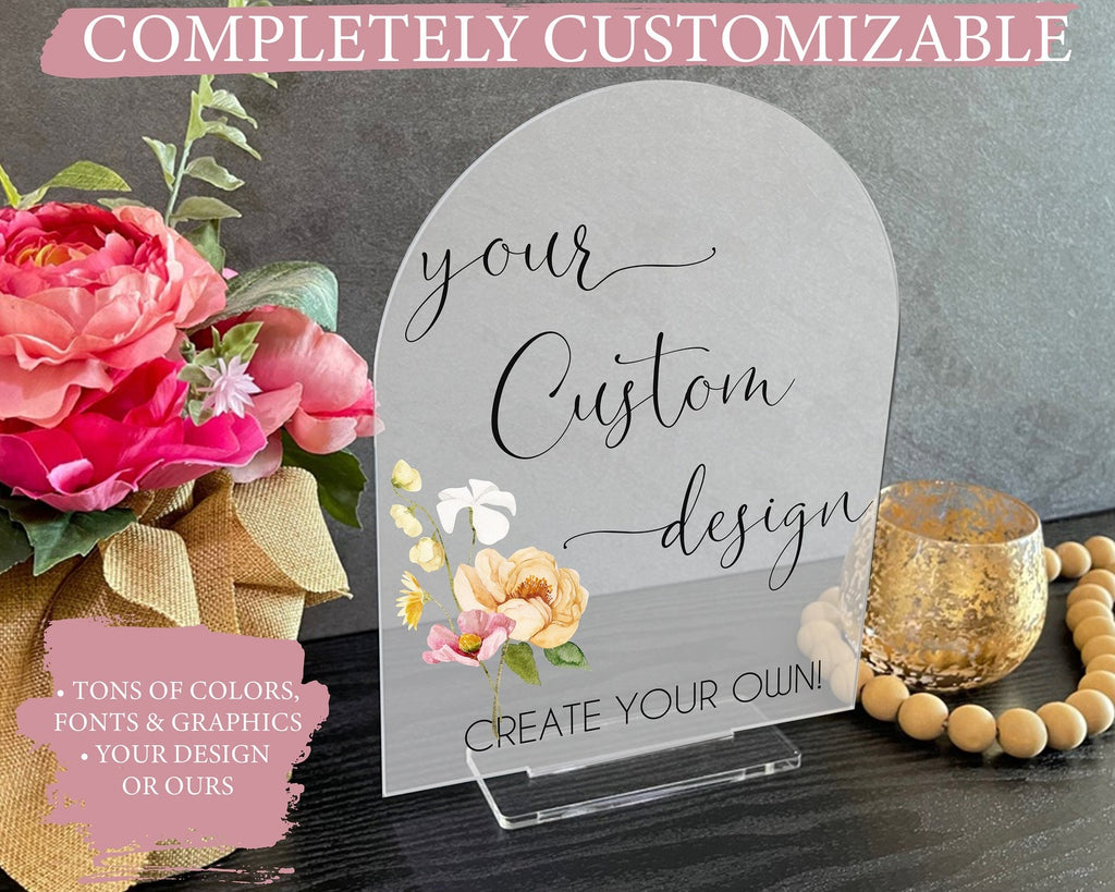 Triangle Table Topper Sign Custom Table Top Sign